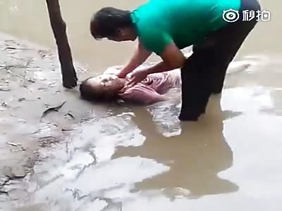 Another victim of flood in China