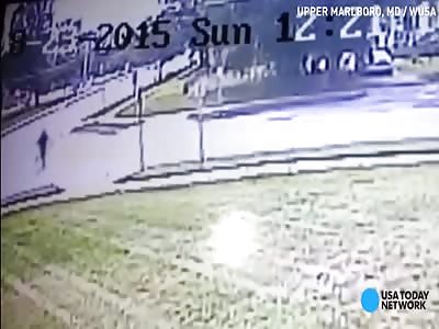 Shocking Surveillance Footage Shows Enraged Woman Mow her Husband Down in her Vehicle