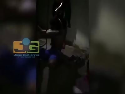 THIEF IS VIOLENTLY BEATEN BY MOB