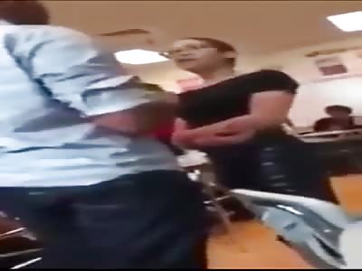 Guy Body Slammed Girl At School