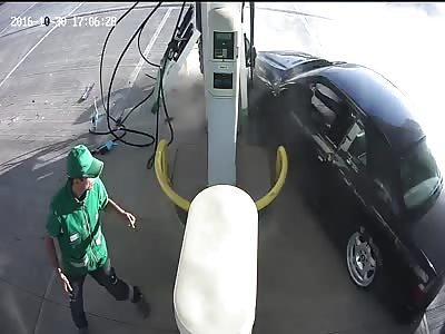  Car crashing into gas station