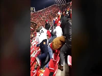 Chiefs And Raiders Fans Battle At Arrowhead Stadium