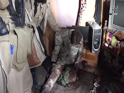 The bodies of the elements of the Iraqi army after makes them in a house