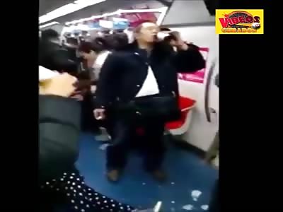 bizarre group suicide attempt on Beijing subway