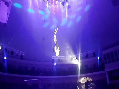 Shock As Circus Acrobat Plunges To The Ground