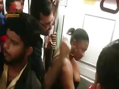 foreigner woman harassment in Metro