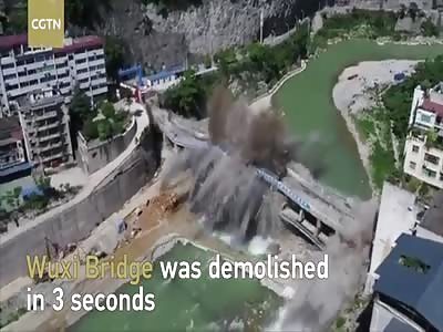  Bridge in China demolished in 3 seconds