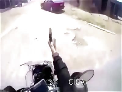South African Motorcycle Policeman Pursuit
