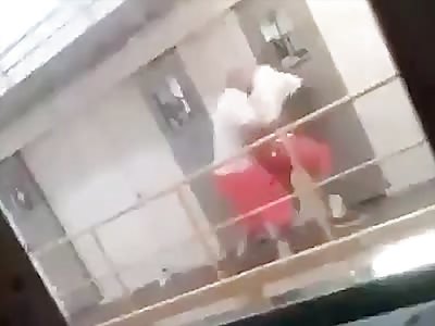 Prisoner Thrown Over 3rd Floor Railing
