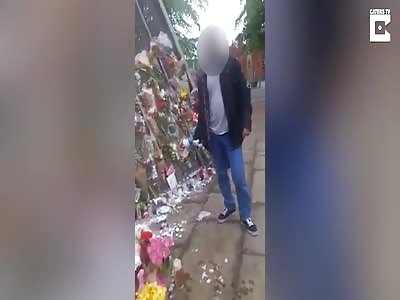 Dad captures men allegedly stealing from Manchester memorial