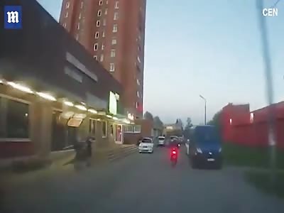Handbags at dawn Woman takes down biker fleeing police