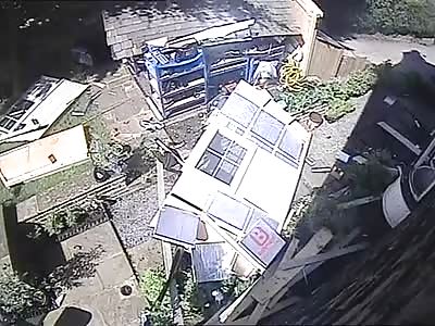 Shed containing petrol explodes