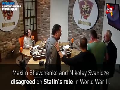 Russian journalists have punch up over Stalin