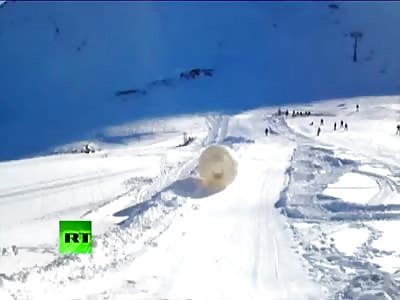Deadly zorb tragedy at Russian ski resort caught on camera