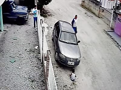 Boy Miraculously Escapes Uninjured from Car Running Him Over 