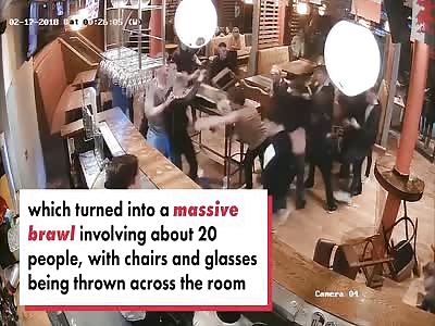 Barstools become weapons in this bloody bar brawl