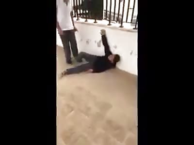 teacher film two kids fighting in school