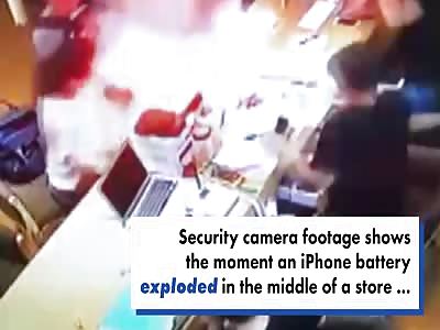 iPhone battery explodes in the middle of a store