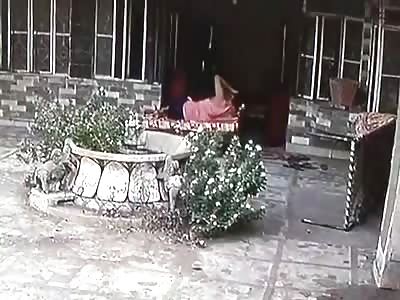 Violent mother in law and husband beating his wife