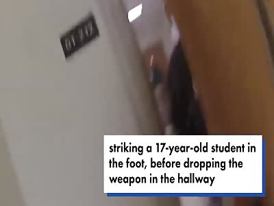 Police video captures the moment school shooter was caught