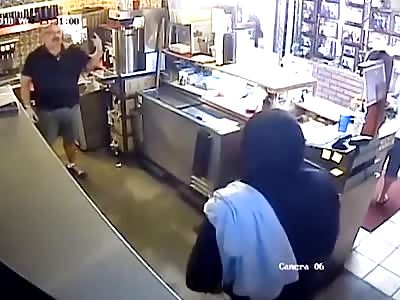 Employees use chair, broom and fists to take down attempted robber