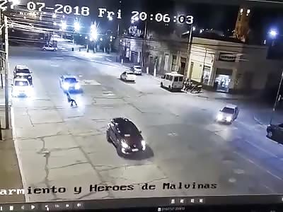 woman slips and was hit by a car