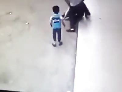 Little Boy Tries to Defend Mother Against Attack