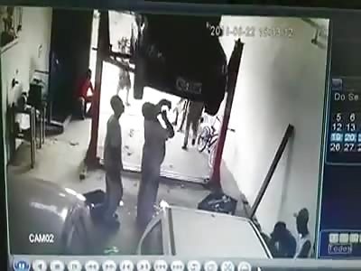 execution inside a mechanical garage