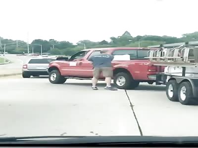 Man Taken Out by Ladder in Traffic