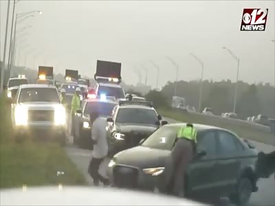 Florida Trooper Struck After Pushing Man Away From An Out-Of-Control C