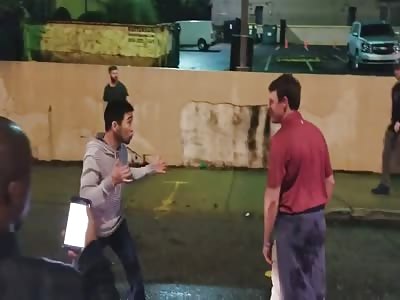 Frat boy messes with Asian guy, gets knocked the fuck out