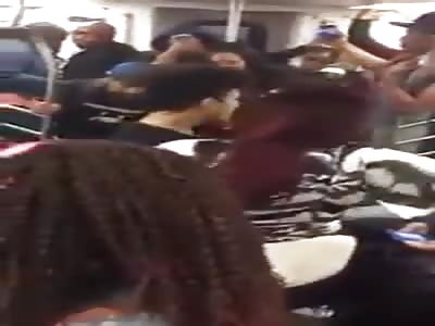 Loud mouth girl gets the soul slapped out of her on a NYC train
