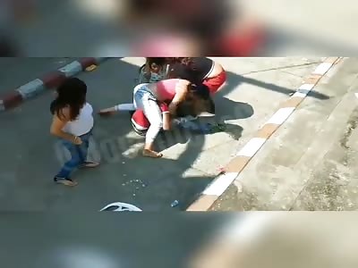 man gets a hard punishment from group of woman