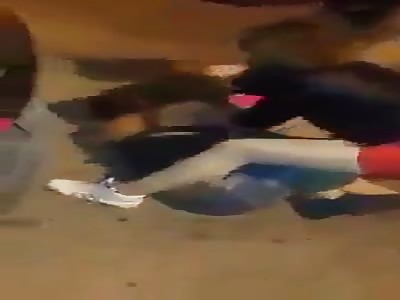 group of tunisian drunk prostitute fight in front of night club