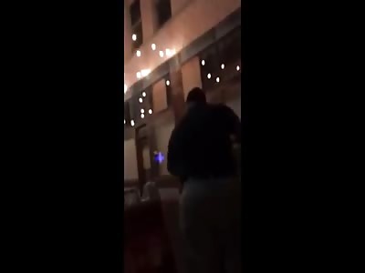 Drunk Guy Punches Security Guard Then Instantly Regrets it!