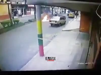 man burned  when he checking the motor of his car