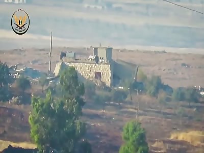 Destroying base of Syrian regime with an anti-tank missile
