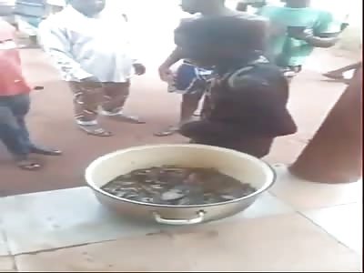 Nigerian husband punished by people for killing and cooking his wife