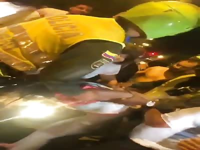 two female thief punished by angry crowd in Colombia