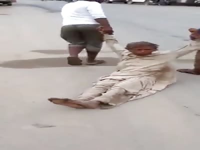 old woman was assaulted and dragged over suspicion of being a witch 