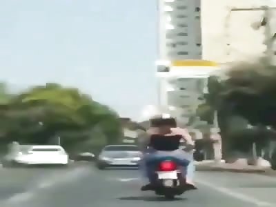 TIME TO PULL A WHEELIE BRO! DUDE BEATEN BY GIRL PASSENGER 2