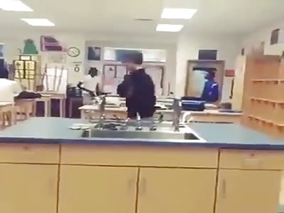 He ran to the teachers desk thinking he was safe