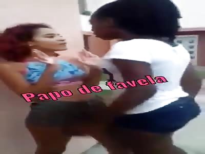 Rasist Brazilian bitch gets beating 