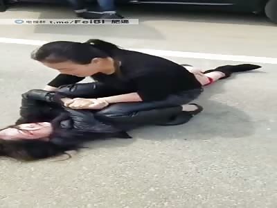 CHINA: Topless Mistress Gets Smacked by Angry Wife