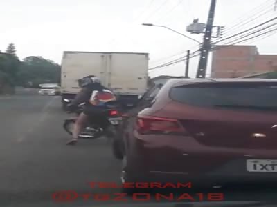 Young biker women victim of crazy Road rage 