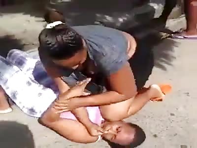 Black woman beating 