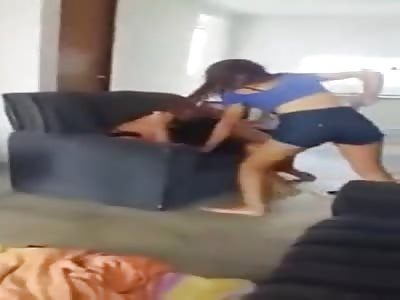 Mistress gets hard beating from angry wife 
