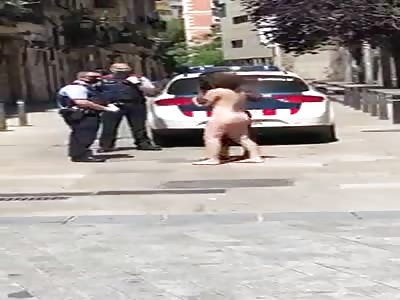 Nude interracial couple arrested for fucking outside 