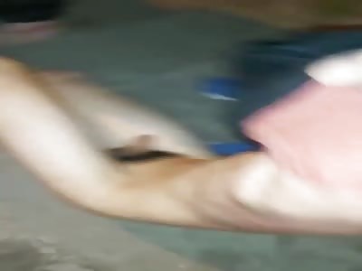 Thief stripped naked but run before beating 