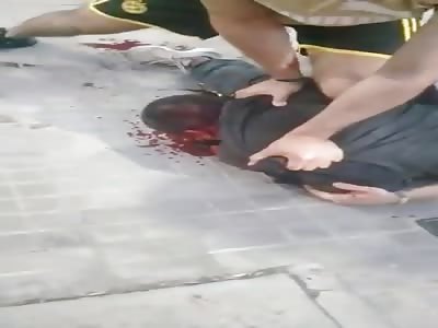 Thief gets bloody beating 